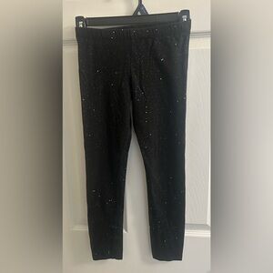 tg Total Girls Black Sparkle Leggings Size 7/8 Small